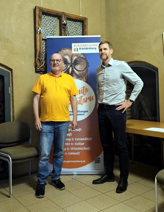Heiko Krause mit Univ.-Prof. Dr. Leif Erik Sander